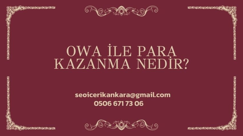 OWA ile Para Kazanma Nedir?