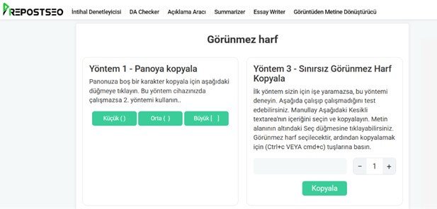 görünmez harf